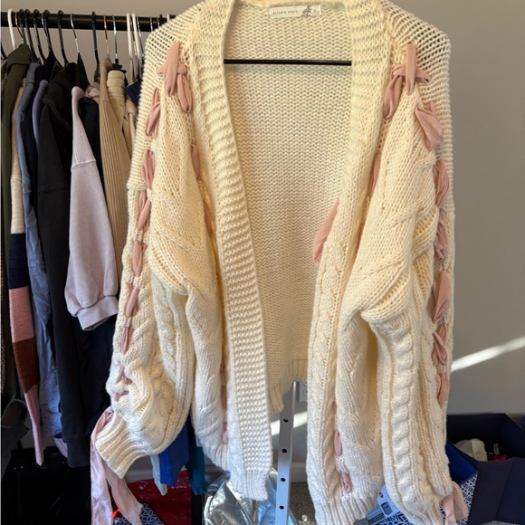 ALTAR'O STATE Ribbion Chunky Cardigan - Picture 2 of 5